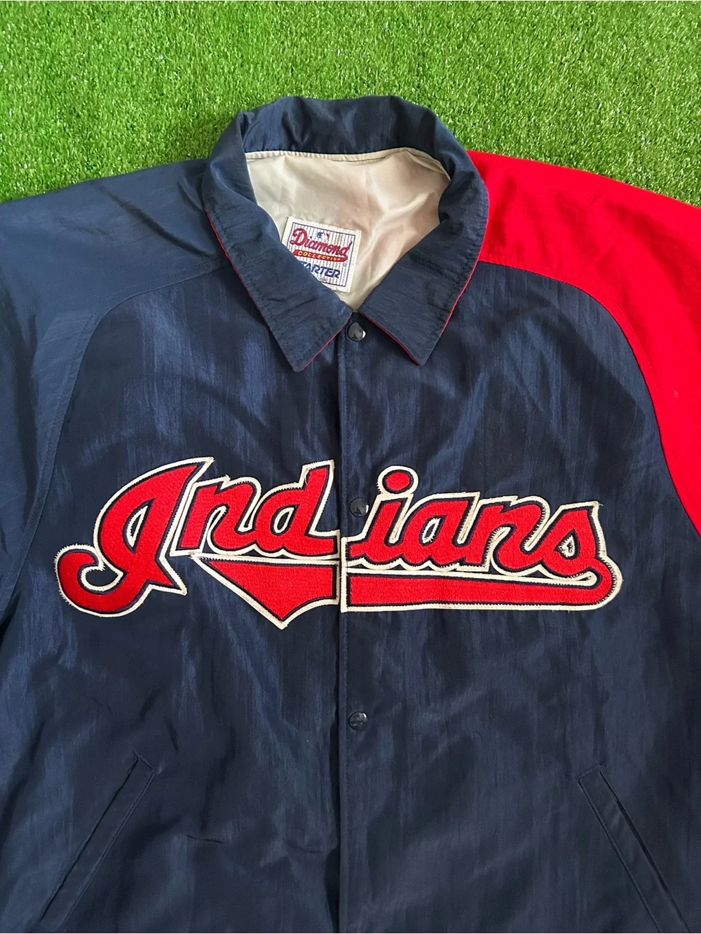 Diamond Supply Co. Navy & Red 'Indians' Varsity Bomber Jacket